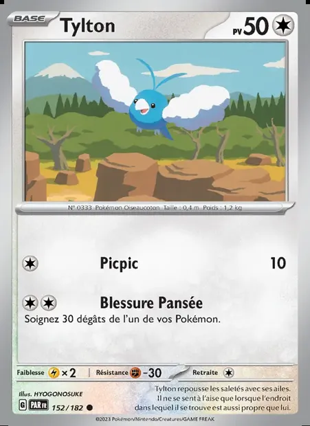 Tylton, carte Pokémon PAR 152 — extension Faille Paradoxe