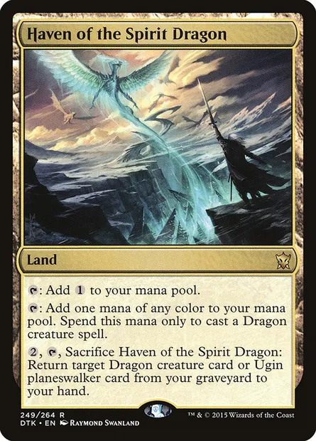 Haven of the Spirit Dragon, Magic card DTK 249 — Dragons of Tarkir set