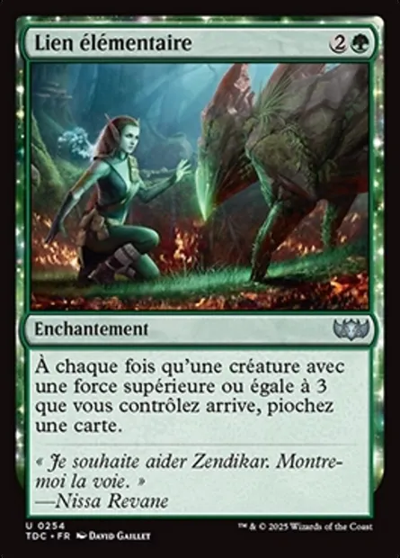 Lien élémentaire, carte Magic TDC 254 — extension Tarkir: Dragonstorm Commander