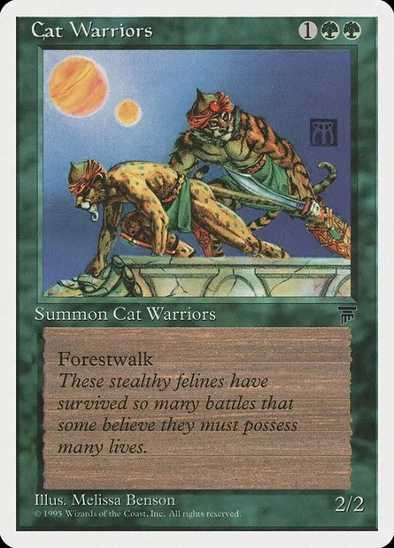 Guerriers chats, carte Magic CHR 58 — extension Chronicles