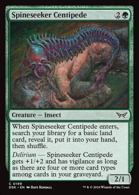 Spineseeker Centipede, Magic card DSK 199 — Duskmourn: House of Horror set