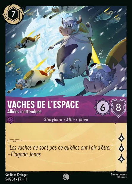 Vaches de l'espace - Alliées inattendues, carte Disney Lorcana CH11-054 — extension Givresort