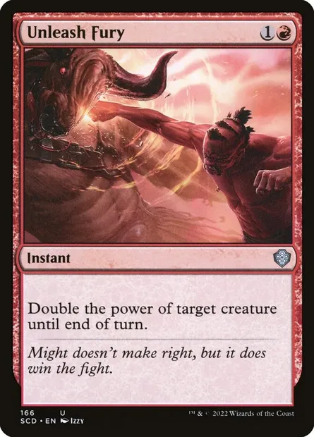 Déchaînement de fureur, carte Magic SCD 166 — extension Starter Commander Decks