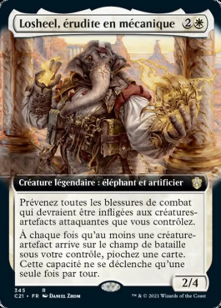 Losheel, érudite en mécanique, carte Magic C21 345 — extension Commander 2021