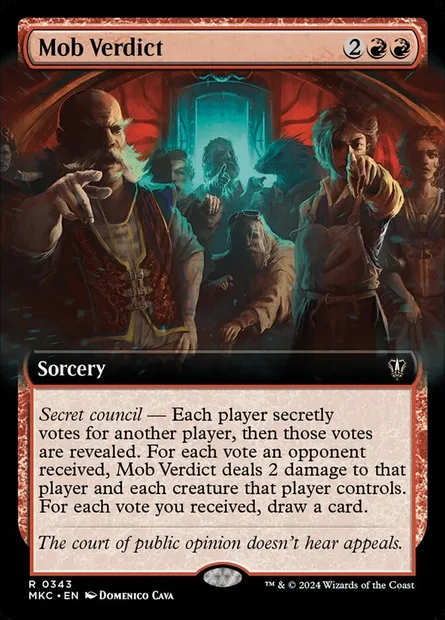 Mob Verdict, Magic card MKC 343 — Murders at Karlov Manor Commander set