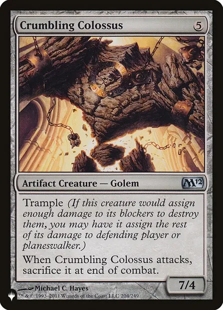Colosse croulant, carte Magic PLST M12-204 — extension The List