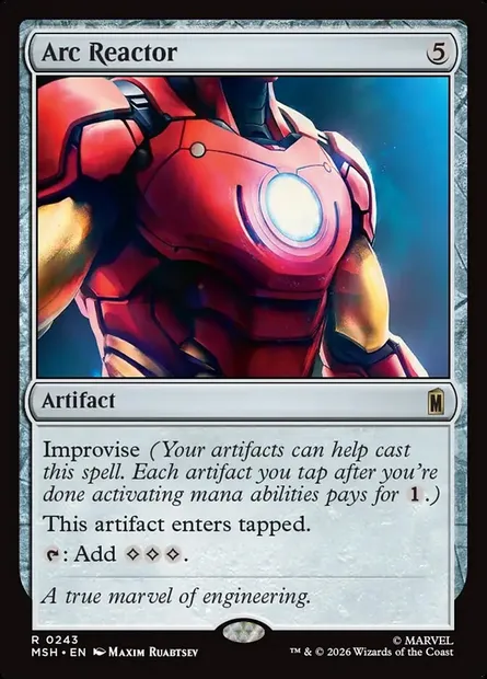 Arc Reactor, Magic card MSH 243 — Marvel Super Heroes set