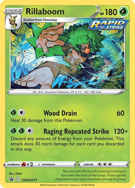 Rillaboom, Pokémon card SWSH 277 — SWSH Black Star Promos set