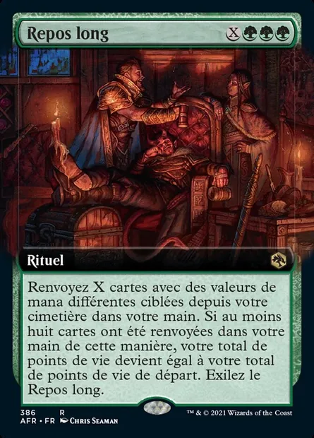 Repos long, carte Magic AFR 386 — extension Forgotten Realms: Aventures dans les Royaumes Oubliés
