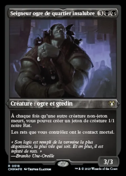 Seigneur ogre de quartier insalubre, carte Magic CMM 518 — extension Commander Masters