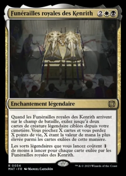 Funérailles royales des Kenrith, carte Magic MAT 34 — extension L'invasion des machines : le jour d'après