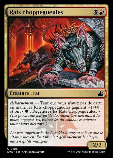 Rats choppegueules, carte Magic RVR 185 — extension Ravnica Remastered