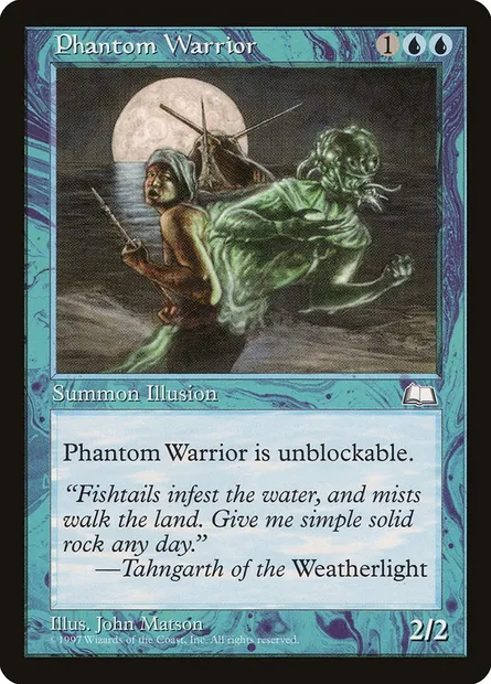 Phantom Warrior, Magic card WTH 48 — Weatherlight set