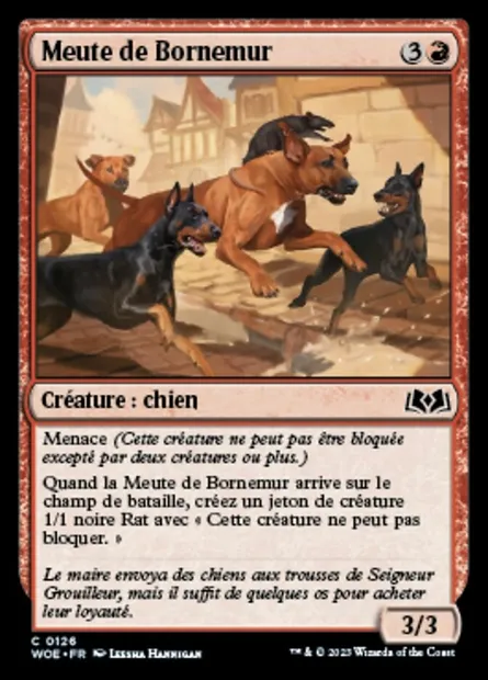 Meute de Bornemur, carte Magic WOE 126 — extension Wilds of Eldraine