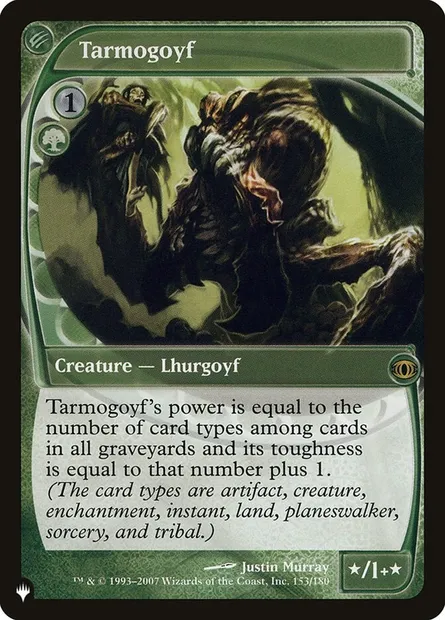 Tarmogoyf, Magic card PLST FUT-153 — The List set