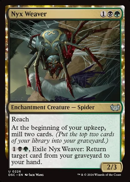 Nyx Weaver, Magic card DSC 226 — Duskmourn: House of Horror Commander set