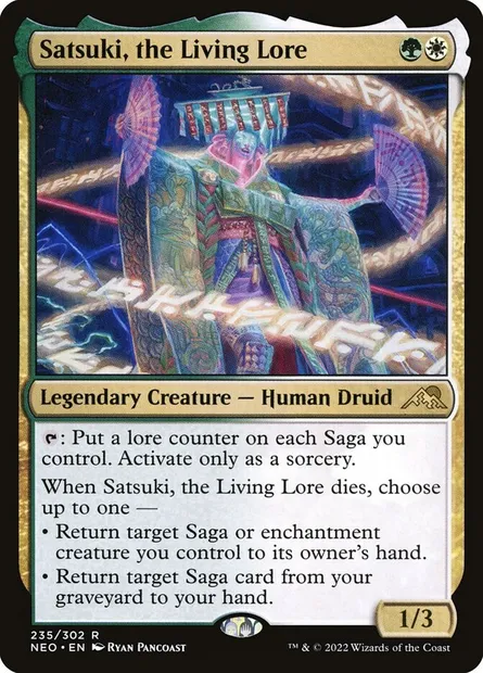 Satsuki, the Living Lore, Magic card NEO 235 — Kamigawa: Neon Dynasty set