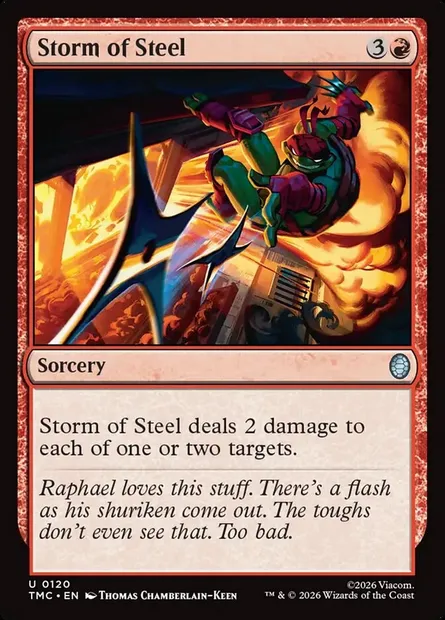 Storm of Steel, carte Magic TMC 120 — extension Teenage Mutant Ninja Turtles Eternal