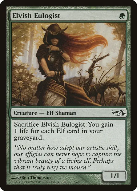 Elvish Eulogist, Magic card DD1 3 — Duel Decks: Elves vs. Goblins set