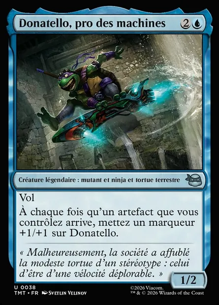 Donatello, pro des machines, carte Magic TMT 38 — extension Teenage Mutant Ninja Turtles