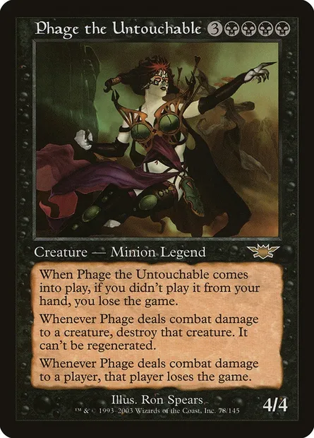 Phage l'Intouchable, carte Magic LGN 78 — extension Légions