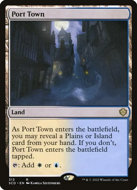 Port Town, Magic card SCD 313 — Starter Commander Decks set