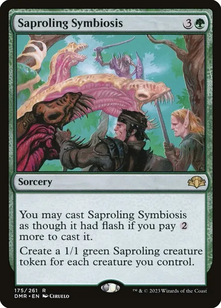 Saproling Symbiosis, Magic card DMR 175 — Dominaria Remastered set