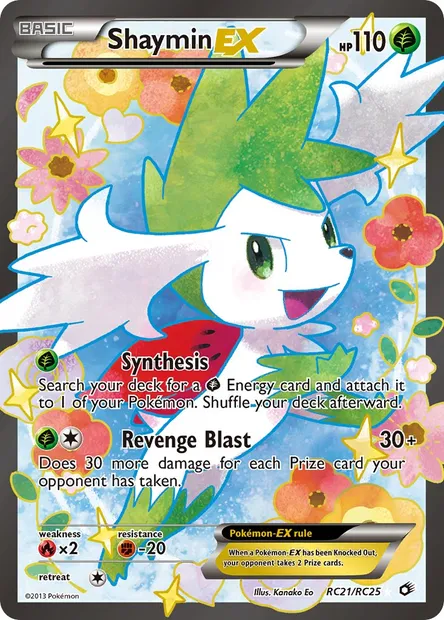 Shaymin-EX, Pokémon card LTR RC21 — Legendary Treasures set
