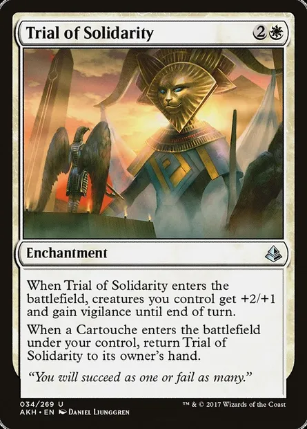 Trial of Solidarity, Magic card AKH 34 — Amonkhet set