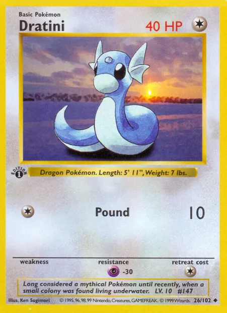 Dratini, Pokémon card BS 26 — Base Set set
