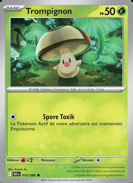 Trompignon, carte Pokémon BLK 010 — extension Foudre Noire