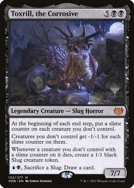 Toxrill, the Corrosive, Magic card PVOW 132p — Innistrad: Crimson Vow Promos set