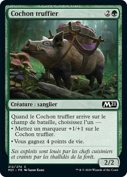 Cochon truffier, carte Magic M21 212 — extension Core Set 2021