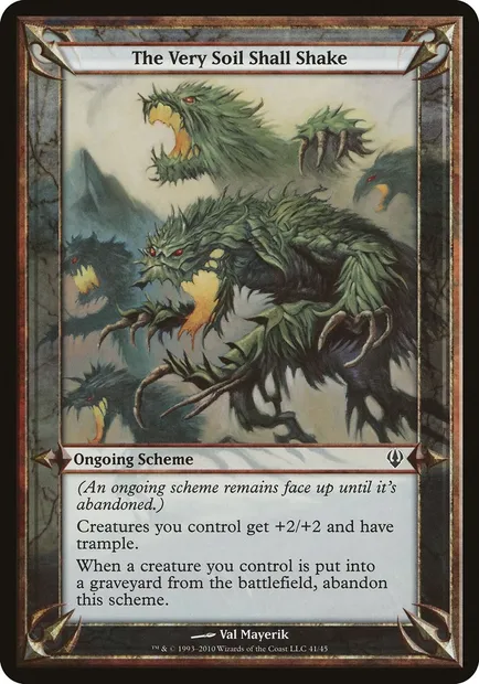 The Very Soil Shall Shake, Magic card OARC 41★ — Archenemy Schemes set