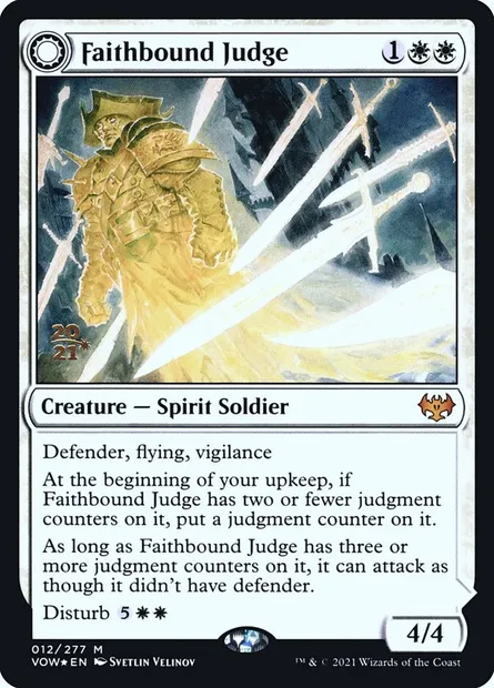 Faithbound Judge // Sinner's Judgment, Magic card PVOW 12s — Innistrad: Crimson Vow Promos set