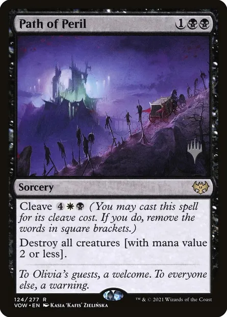 Chemin du péril, carte Magic PVOW 124p — extension Innistrad: Crimson Vow Promos