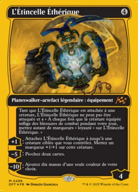 L'Étincelle Éthérique, carte Magic DFT 496 — extension Aetherdrift