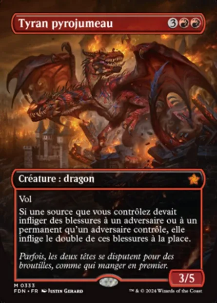 Tyran pyrojumeau, carte Magic FDN 333 — extension Foundations