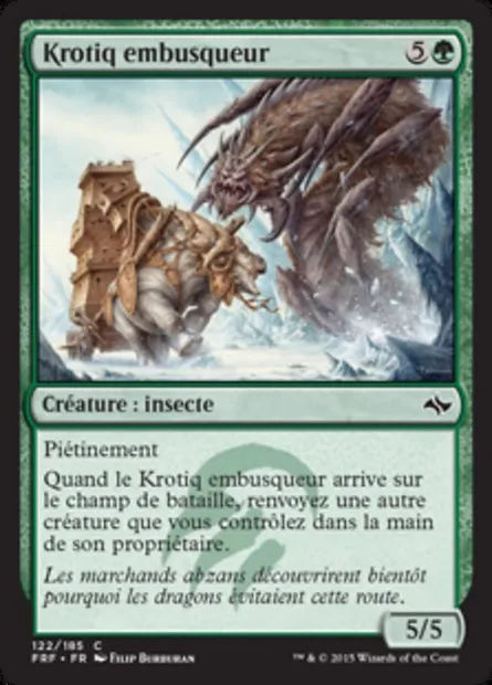 Krotiq embusqueur, carte Magic FRF 122 — extension Destin reforgé