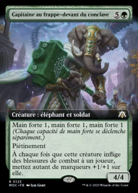 Capitaine au frappe-devant du conclave, carte Magic MOC 123 — extension March of the Machine Commander