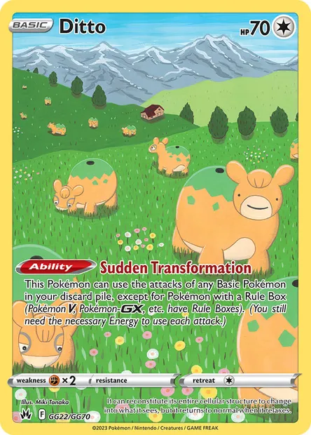 Ditto, Pokémon card CRZ GG22 — Crown Zenith set