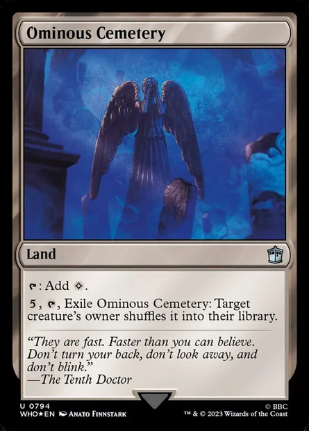 Cimetière lugubre, carte Magic WHO 794 — extension Doctor Who