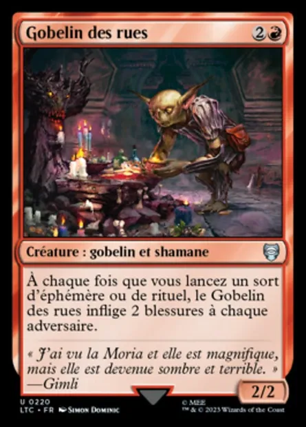 Gobelin des rues, carte Magic LTC 220 — extension Tales of Middle-earth Commander