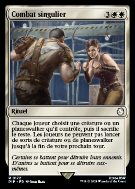 Combat singulier, carte Magic PIP 172 — extension Fallout