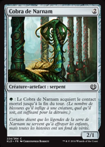 Cobra de Narnam, carte Magic KLD 224 — extension Kaladesh