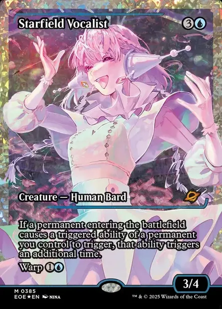Chanteur du champ d'étoiles, carte Magic EOE 385 — extension Edge of Eternities