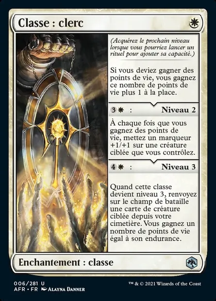 Classe : clerc, carte Magic AFR 6 — extension Forgotten Realms: Aventures dans les Royaumes Oubliés