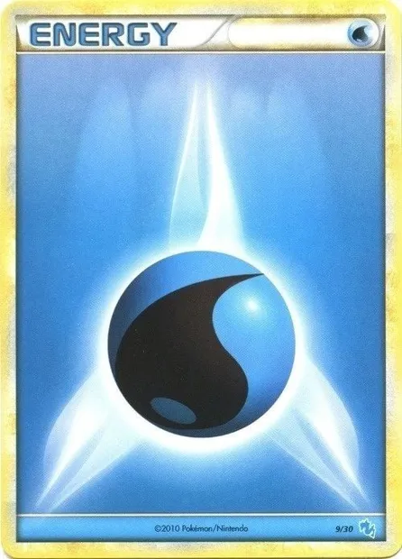 Énergie Eau, carte Pokémon TK4G 009 — extension HS Trainer Kit (Gyarados)