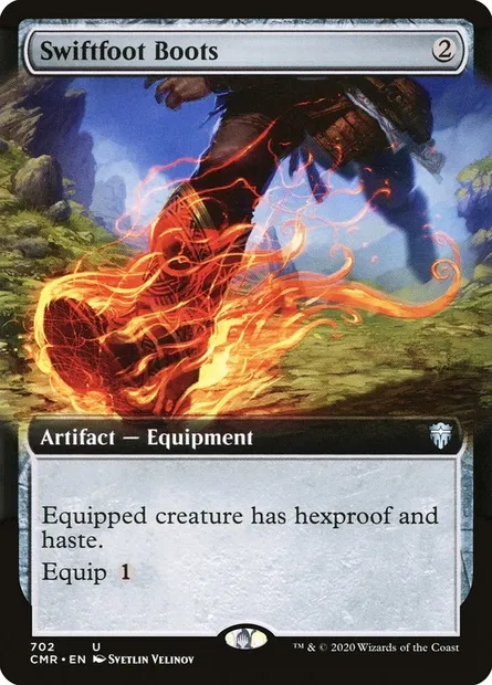 Swiftfoot Boots, Magic card CMR 702 — Commander Legends set