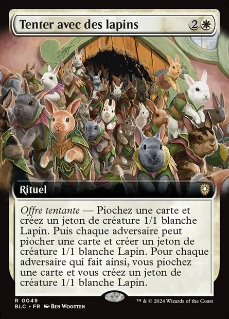 Tenter avec des lapins, carte Magic BLC 49 — extension Bloomburrow Commander